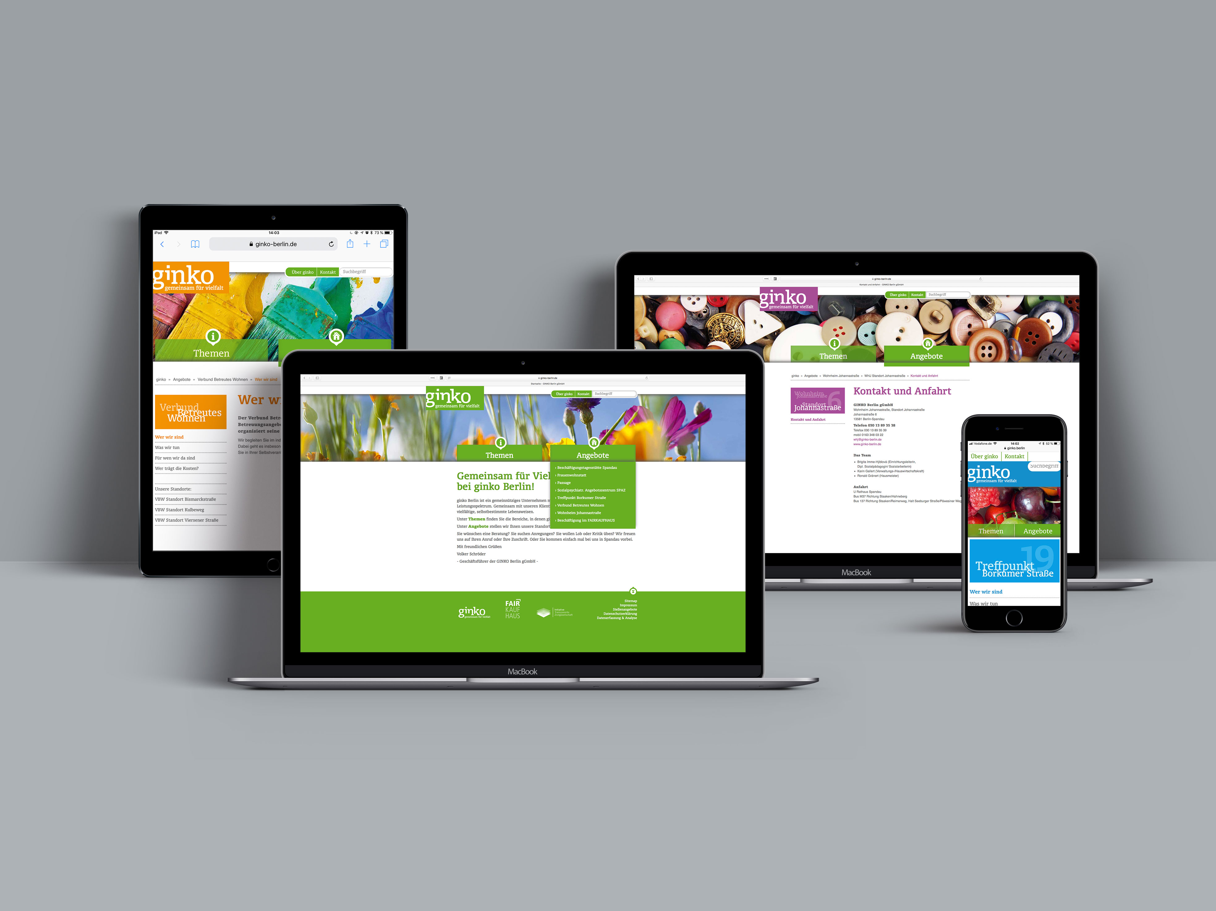 Webseite ginko gGmbH