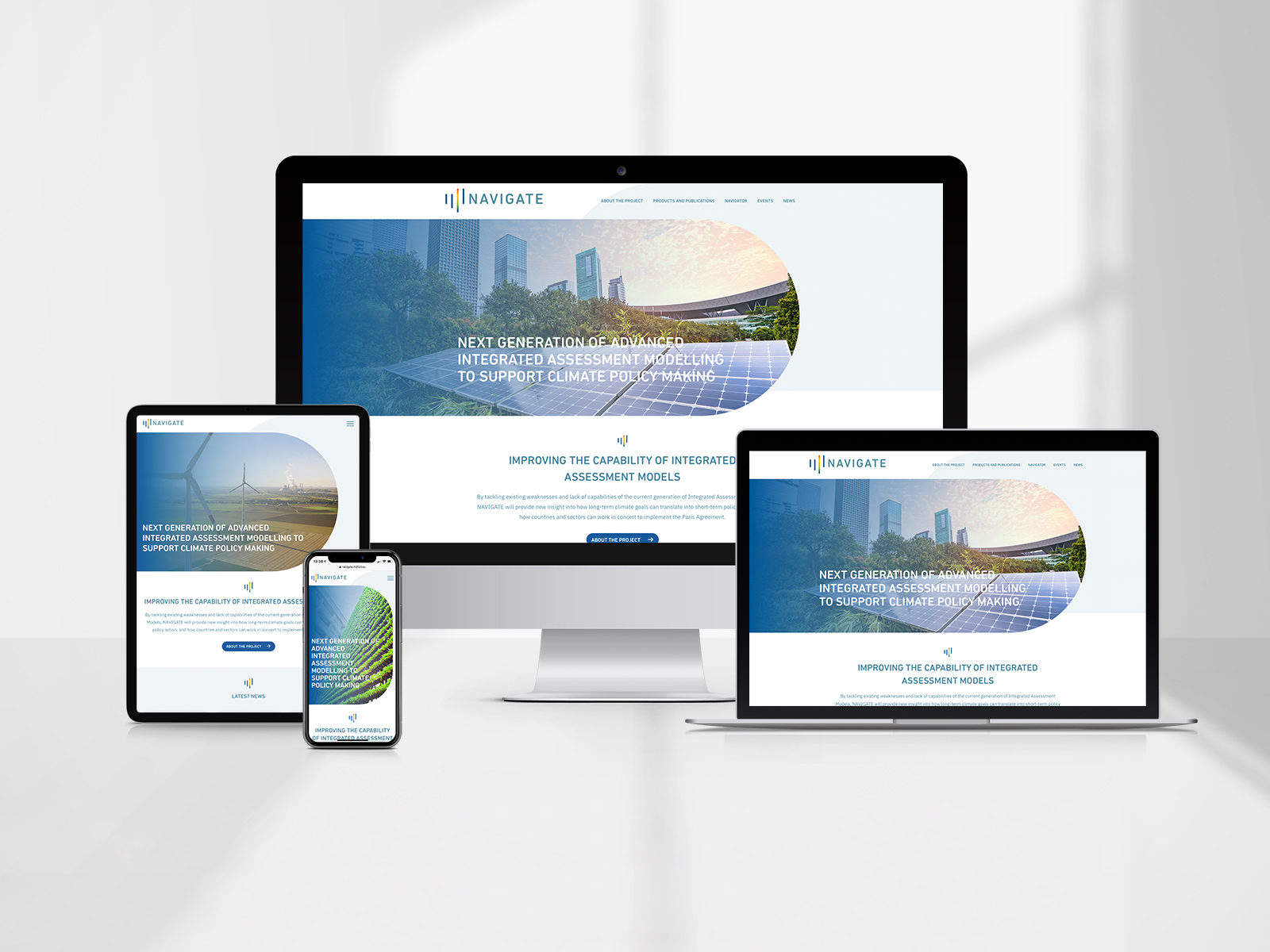 NAVIGATE Projekt · Webseite und Logo