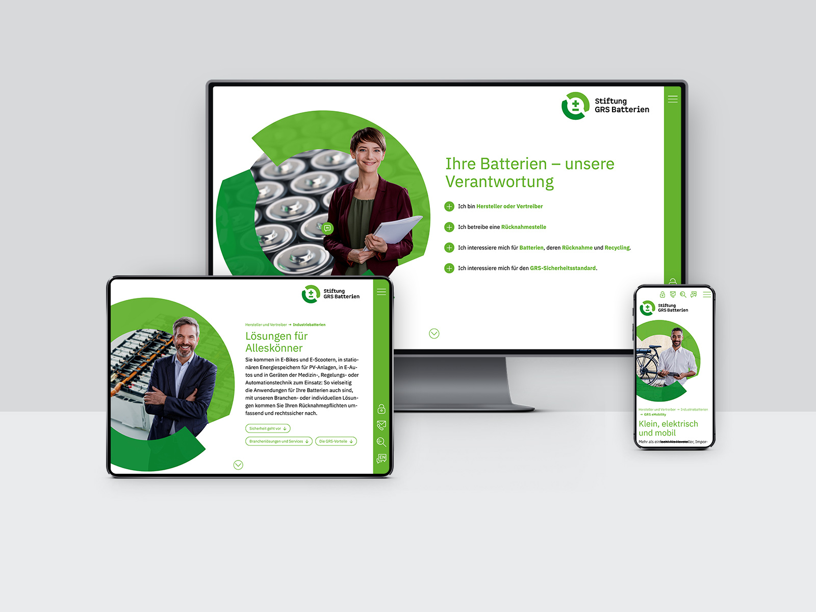 Stiftung GRS Batterien · Corporate Design und Webseite